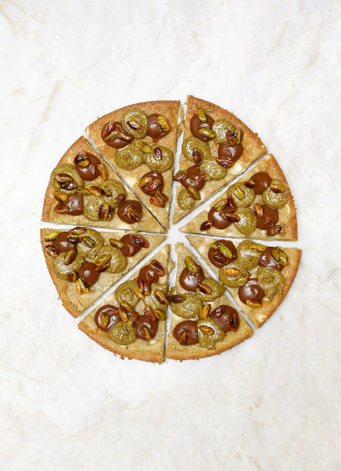 Cookie-Pizza Pistache