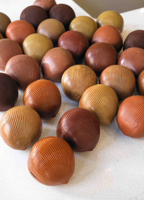 Hazelnut egg to share with dark chocolate