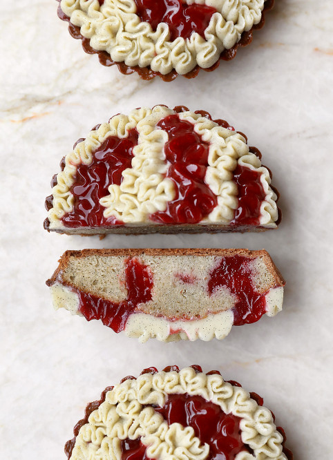 Strawberry Vanilla Marble Cake