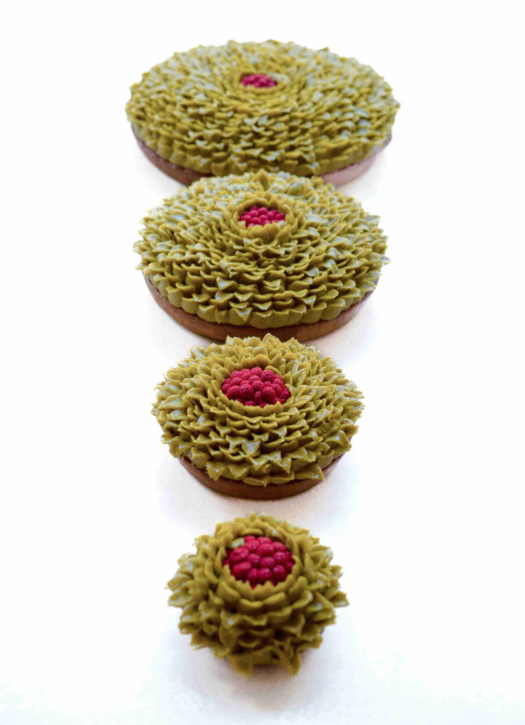 Raspberry Pistachio Flower