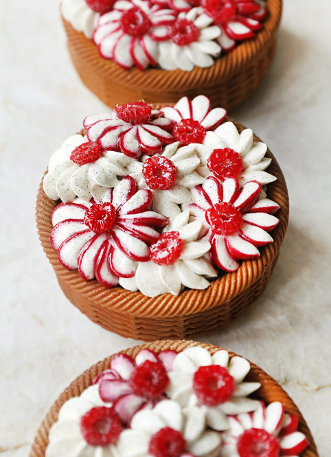 Panier de Fleur Framboise
