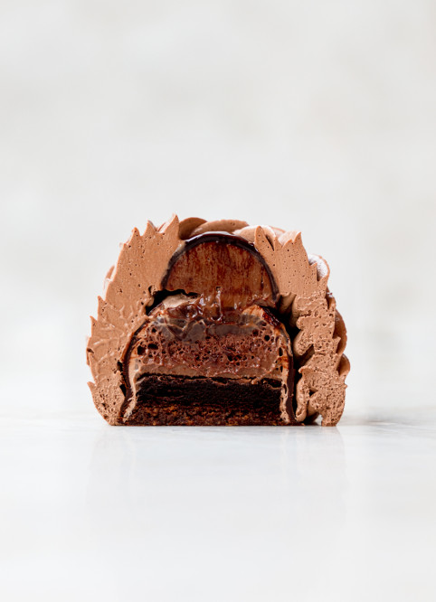 Bûche Fleur Chocolat