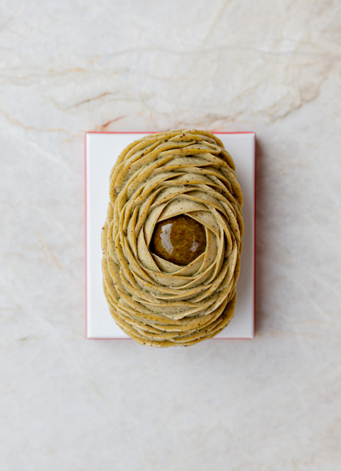 Pistachio Flower Bûche