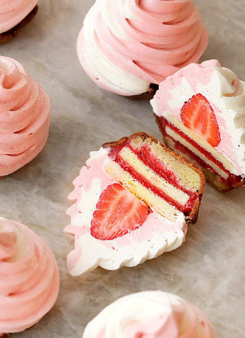 Fleur comme une Glace Vanille Fraise