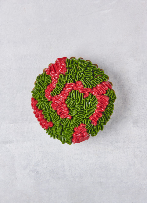 Matcha-Raspberry Marble Cake