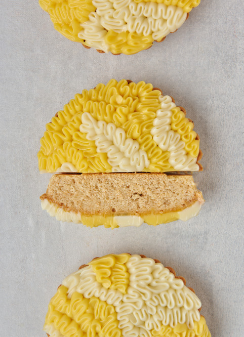 Passion Fruit-Coconut Marble Cake