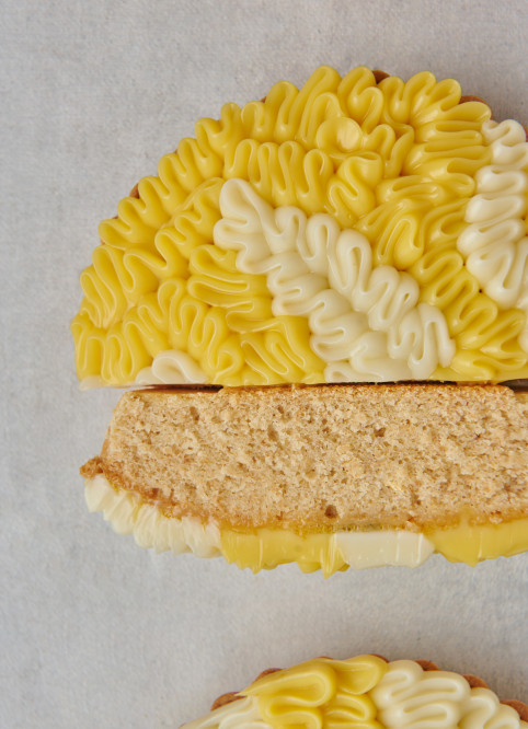 Passion Fruit-Coconut Marble Cake